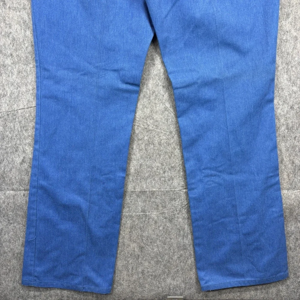 True Vintage 1970s Dickies Chino Work Pants Navy Blue Talon Zipper Men's 36 x 33